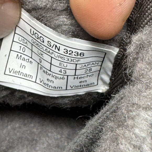 UGG NEUMEL Charcoal SUEDE SHEEPSKIN CASUAL ANKLE MEN'S BOOTS SIZE US 10 - Picture 8 of 9